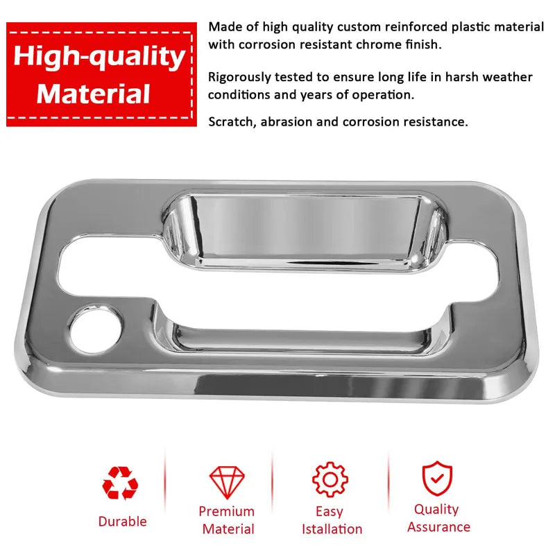 Chrome door handle covers for Hummer H2 vehicle