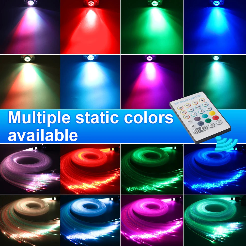 16W Starry Sky Fiber Optic Car Ceiling Light with Music Sync