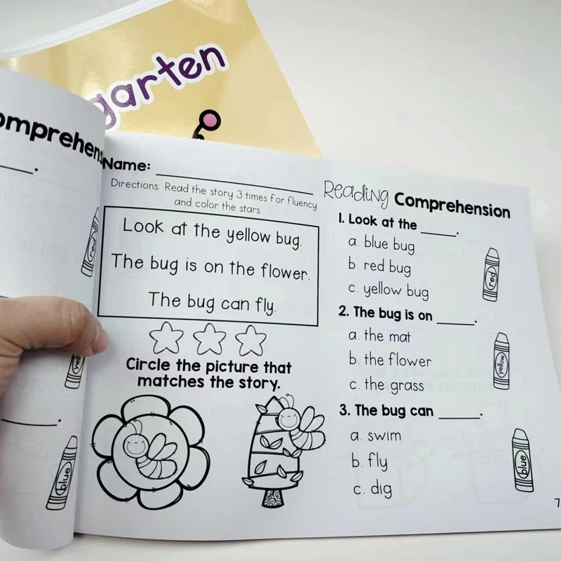 English Reading Comprehension Workbook for Kids Ages 5-8