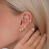 Chunky Gold-Plated Hoop Earrings Set