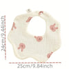 Cotton Gauze Baby Feeding Bibs (3-Pack) with Burp Cloths