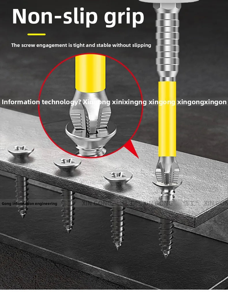 High-Torque Magnetic Screwdriver Set with Non-Slip Grip