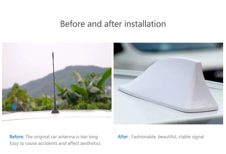 Shark Fin Car Antenna with FM/AM Signal Booster