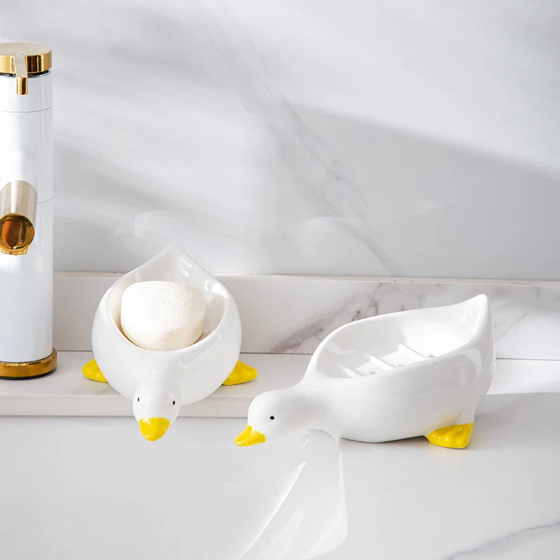 Duck-Shaped Drainable Soap Dish