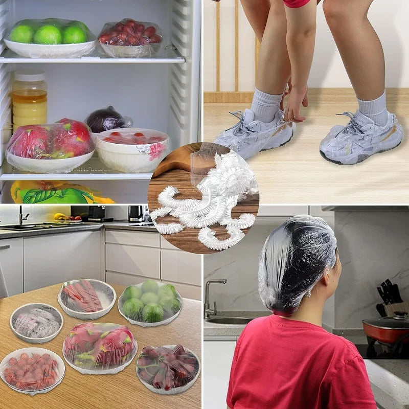 Disposable Shower Caps for Bathing, Hair Care, and Food Protection