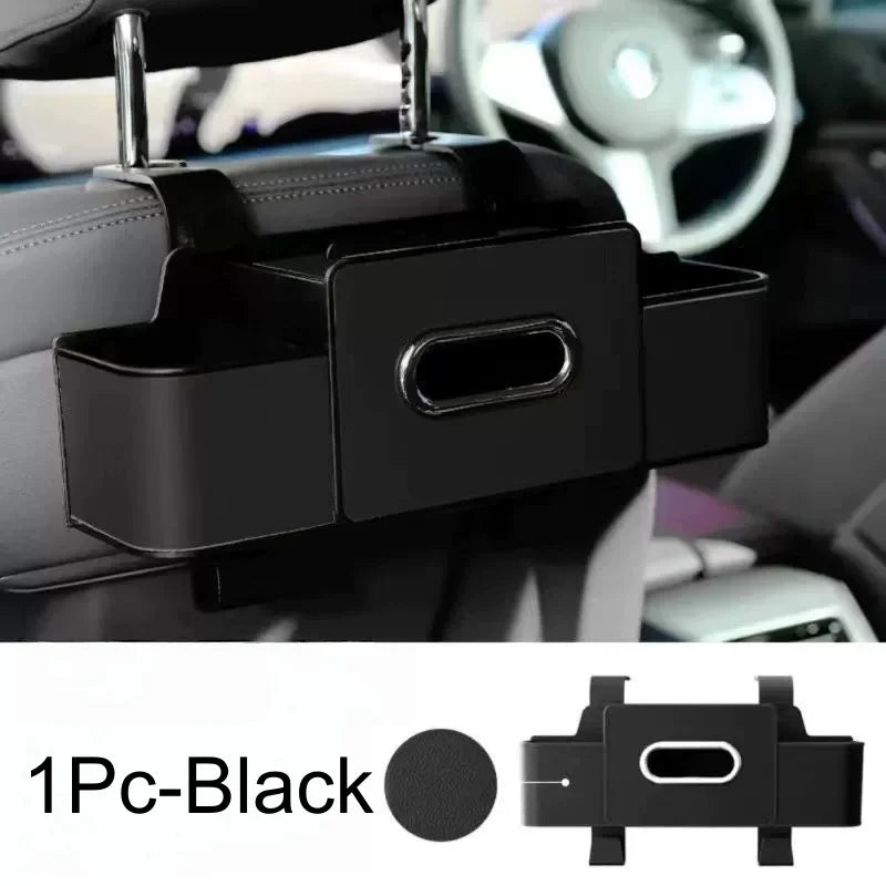 Multifunctional Car Seat Back Organizer with Phone and Cup Holders