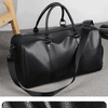 Retro PU Leather Weekender Duffel Bag with Adjustable Shoulder Strap