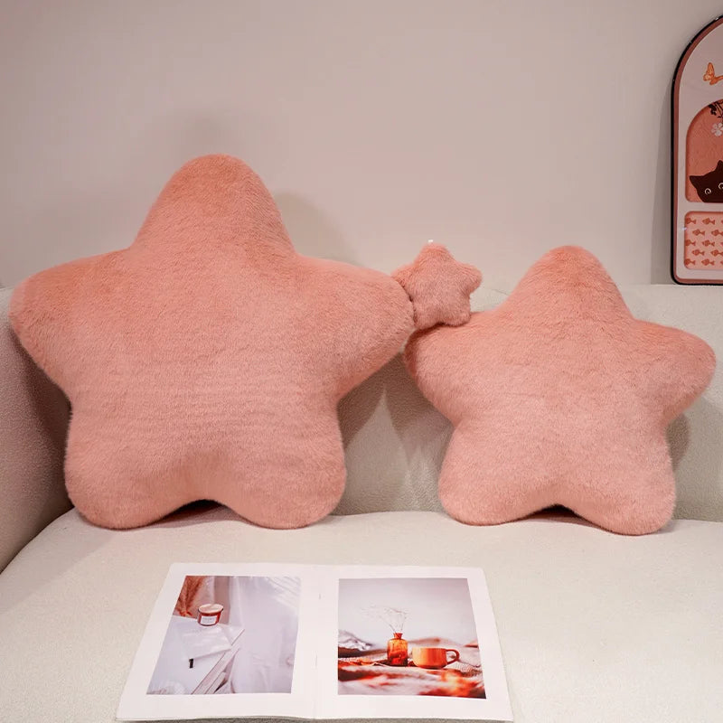 Star Shaped Plush Throw Pillow for Couch, Bed, and Floor