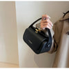 Classic Retro Crossbody Shoulder Bag with Textured Flap