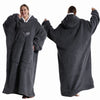 Oversized Wearable Fleece Blanket Hoodie with Sleeves
