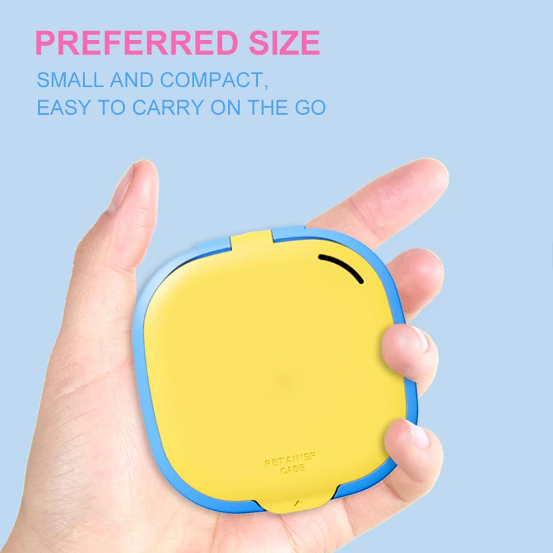 Colorful Denture & Retainer Case with Mirror and Drainage Basket