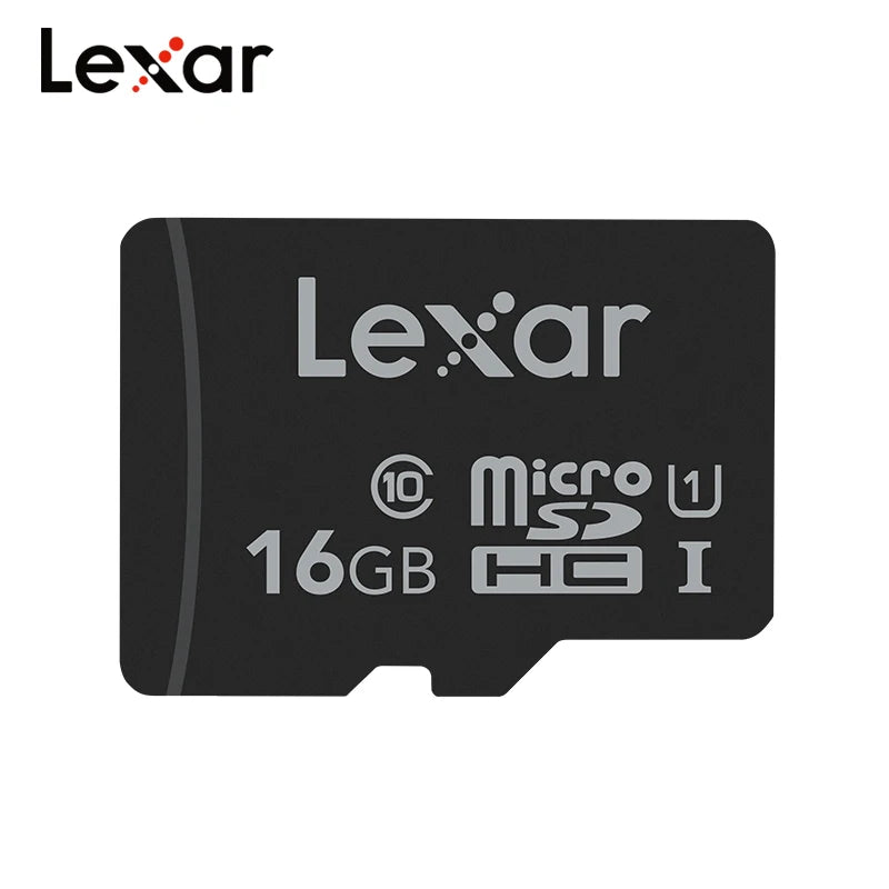 Black Lexar 16GB Micro SD memory card