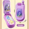 Kids' Cartoon Flip Phone Toy with Music and Learning Games