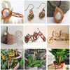 Various examples of enameled copper wire used for jewelry making and electrical projects.