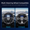 Two steering wheel covers, one round and one D-shaped, made of carbon fiber texture for Mercedes-Benz models.