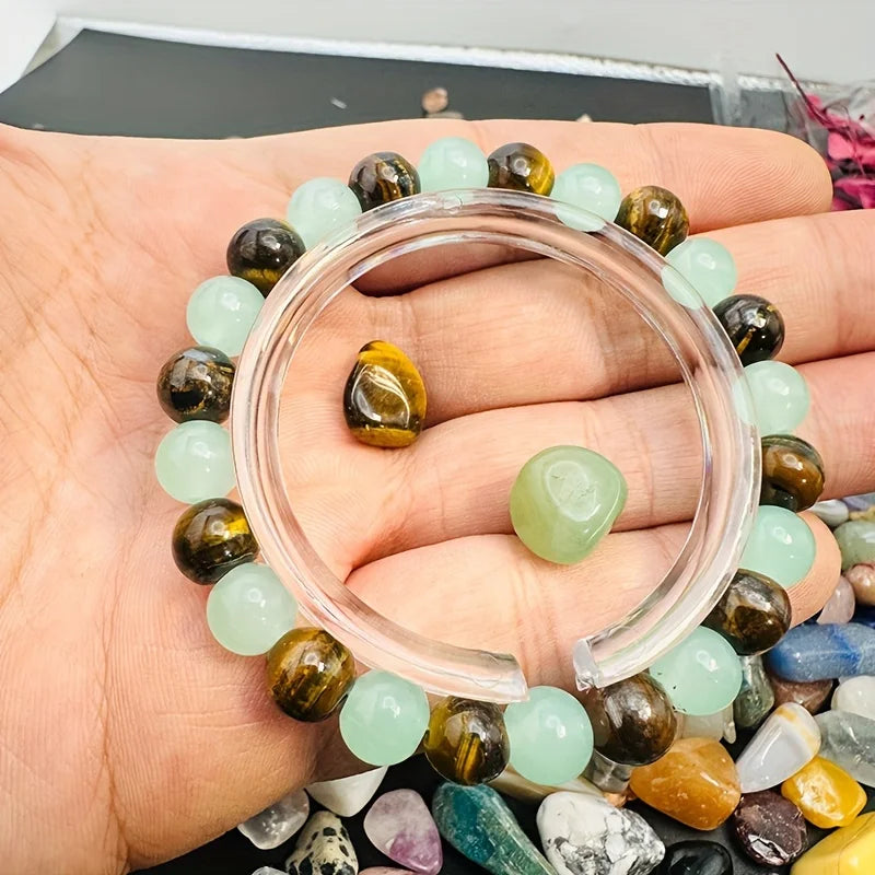 Green Aventurine & Tiger Eye Beaded Bracelet