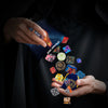 Polyhedral Dice Set with Velvet Pouch