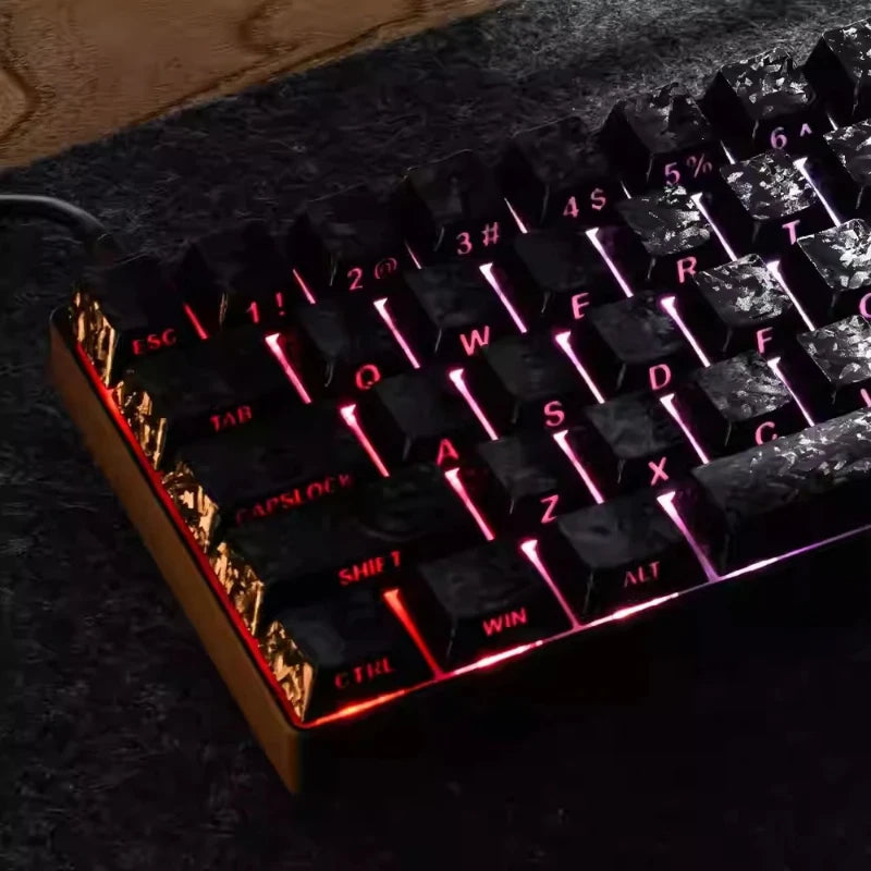 Carbon Fiber Textured Side-Printed Keycaps (CHERRY Profile)