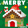 Mini Christmas Tree Building Block Set with Santa, Snowman & Elk