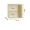 A light beige wall-mounted dustproof display case with two separate compartments.