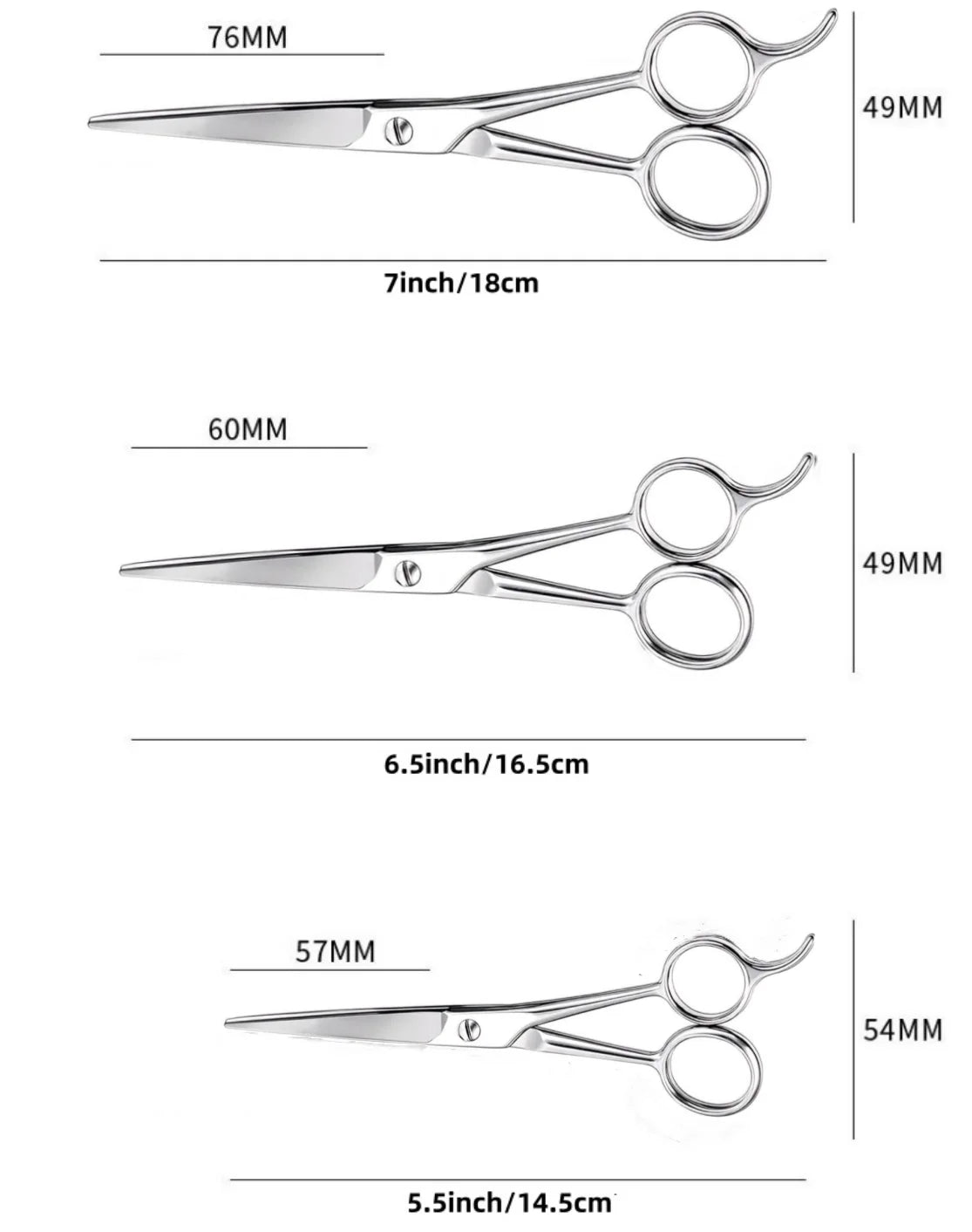 Professional Stainless Steel Hair Cutting Scissors