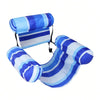 Inflatable Water Hammock with Armrests – Tropical Leaf Pool Lounger for Adults