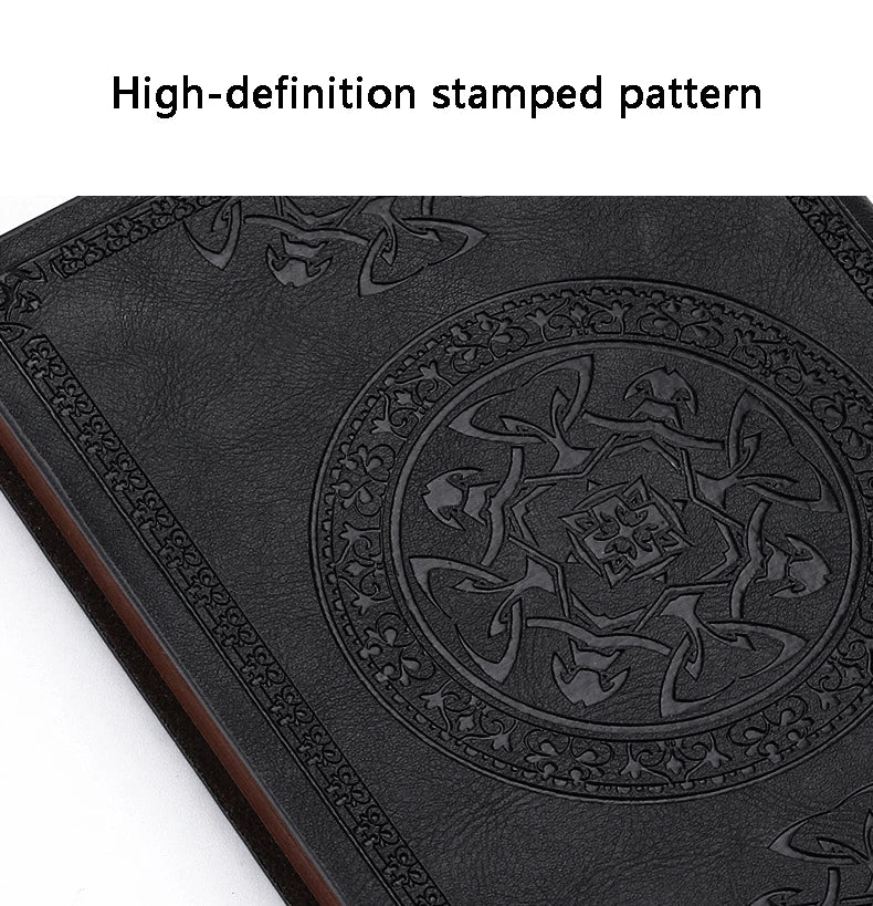 Retro A6 Faux Leather Notebook with Elastic Closure