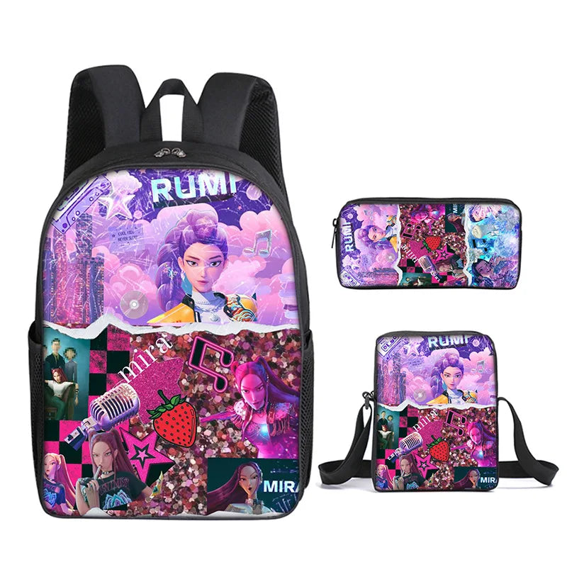Kids' Cartoon School Backpack with Front Pocket