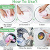 Instructions for using laundry color absorbing paper sheets for hand wash and machine wash