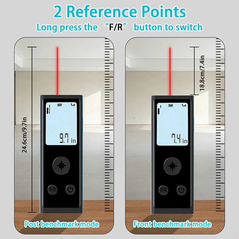 High-Precision Digital Laser Distance Meter with USB-C Charging