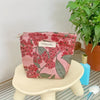 Vintage Floral Cosmetic Bag - Portable Makeup & Toiletry Organizer