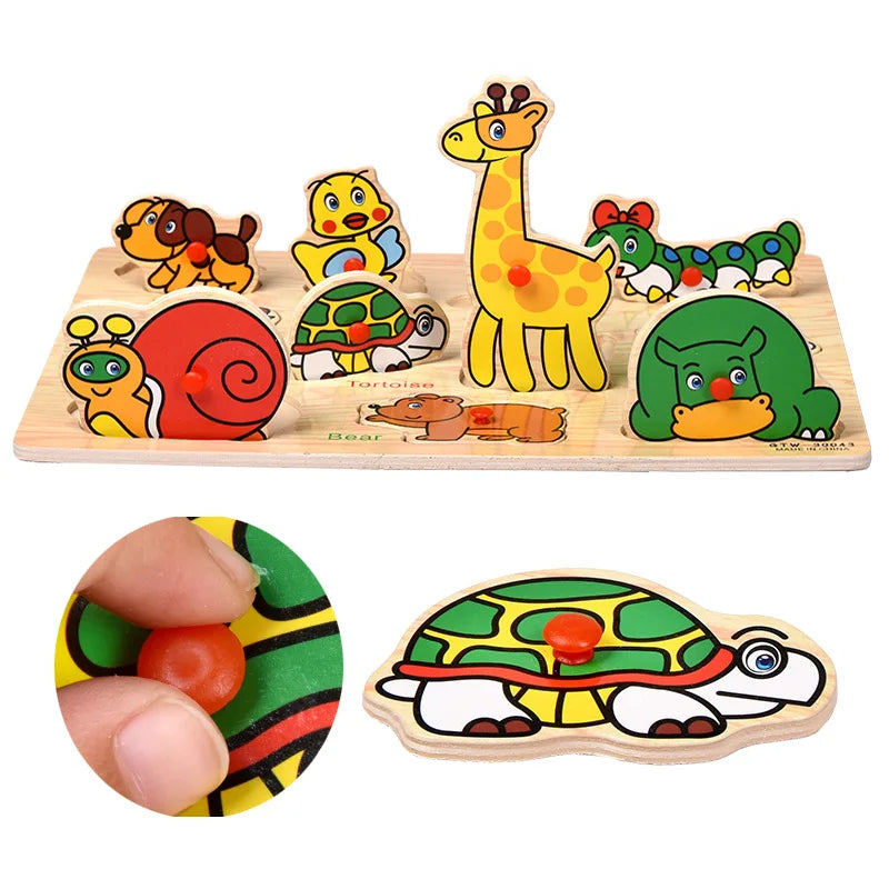 Wooden Alphabet Puzzle Board for Toddlers