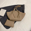 Soft PU Leather 2-in-1 Tote Bag Set for Women