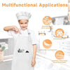 Kids' Chef Apron and Hat Set – Waterproof Cooking & Painting Smock for Boys and Girls
