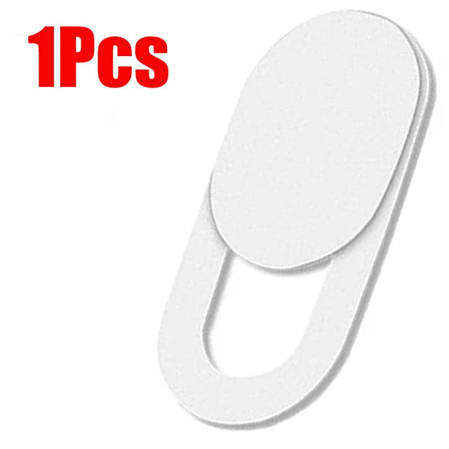 A single white privacy webcam cover slider for laptop and mobile devices.