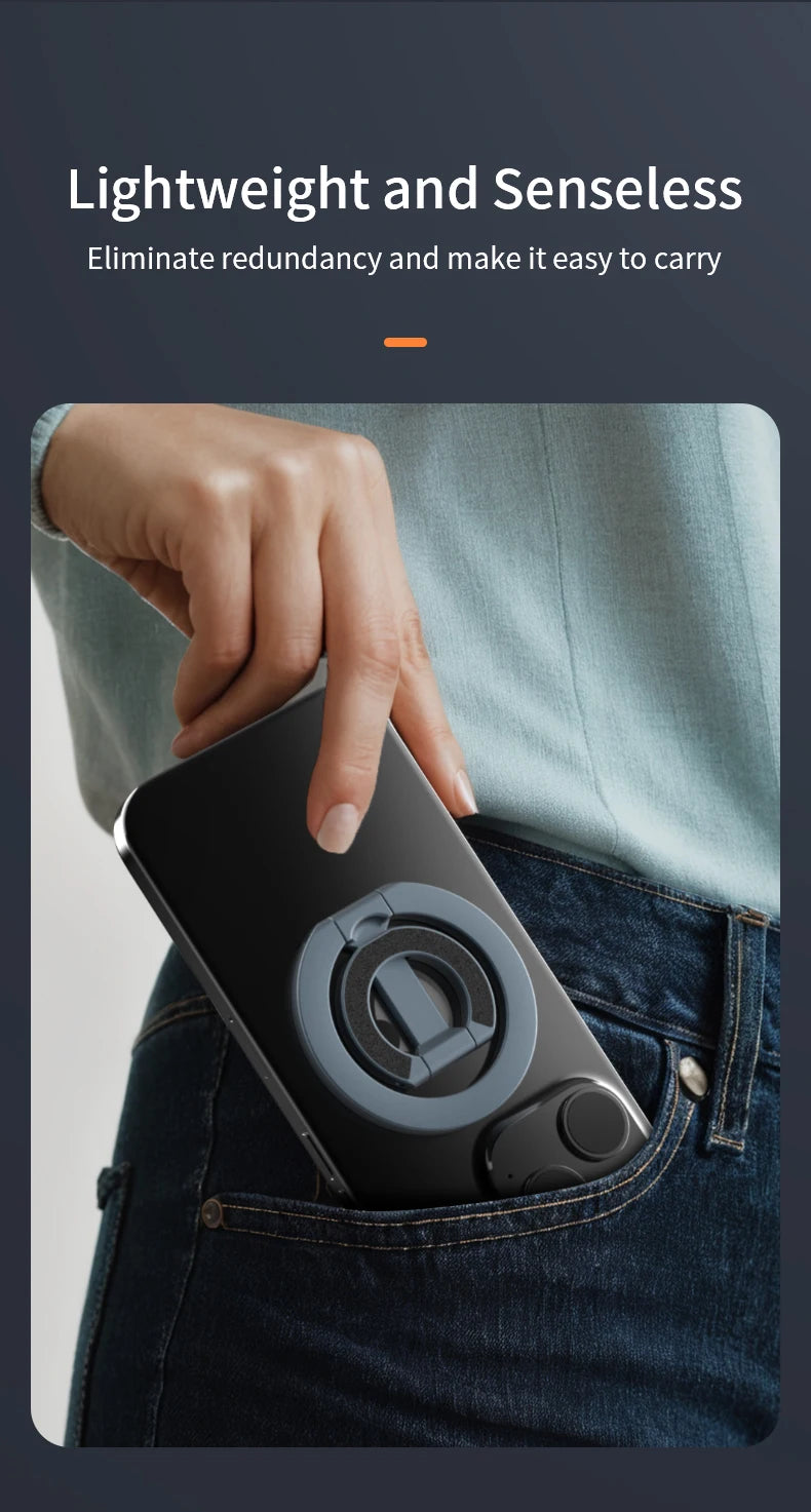 Double-Sided Magnetic Phone Ring Holder and Stand