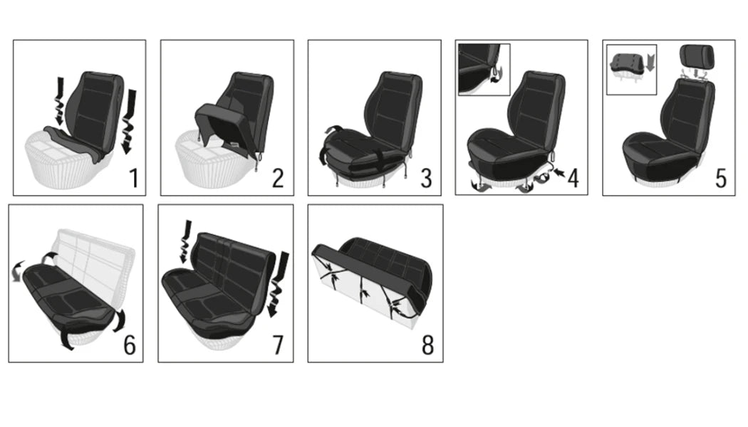 Universal Car Seat Covers — Full Set Front & Rear