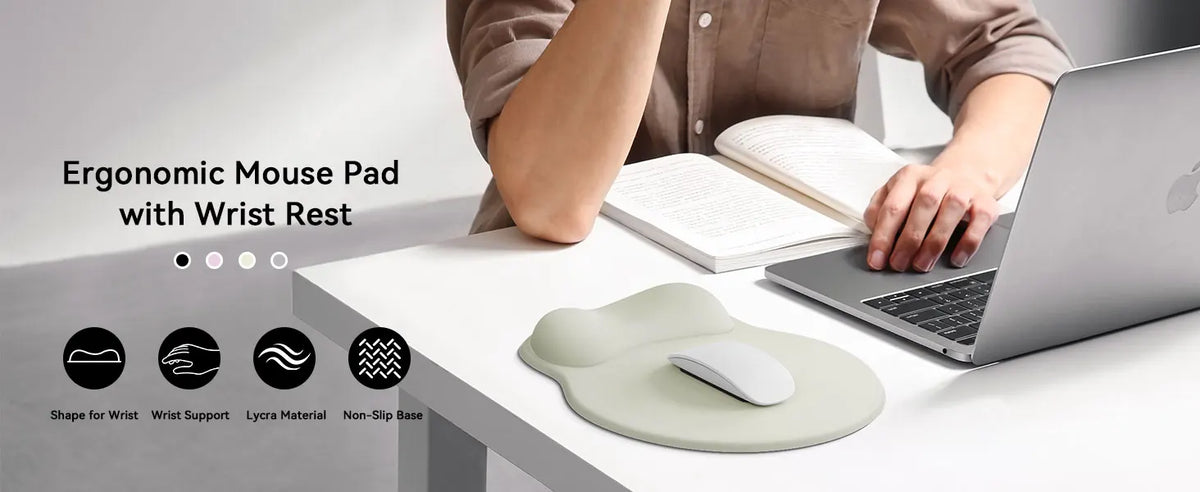 Ergonomic Mouse Pad with Gel Wrist Support