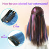 Extensiones de Cabello con Clips Arcoíris