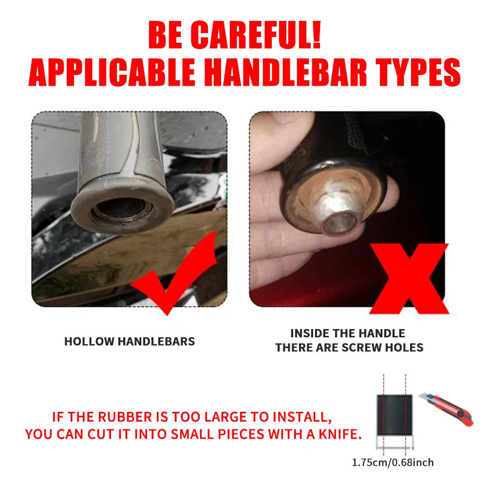 CNC Aluminum Motorcycle Handlebar End Plugs with Rubber Grip