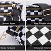 Women's Checkered Fanny Pack with Adjustable Crossbody Strap