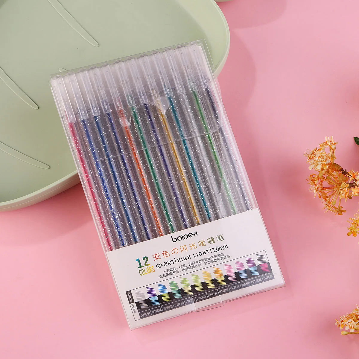 Glitter Gel Pen Set - Metallic Shimmer Pens for Art, Journaling & DIY Crafts