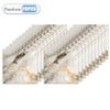 A pack of 20 self-adhesive waterproof tile stickers featuring a marble pattern for kitchen and bathroom decor.