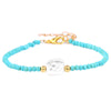 Natural Stone Bead Bracelet with Adjustable Lace-Up Closure