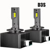 D3S LED headlight bulbs with canbus compatibility shown in a packaged form.