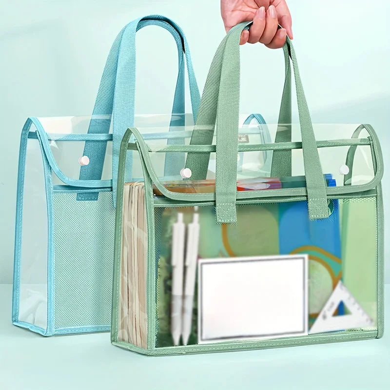 Clear PVC Tote Bag with Reinforced Handles