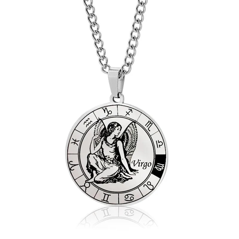 Collier Constellation du Zodiaque en Acier Inoxydable