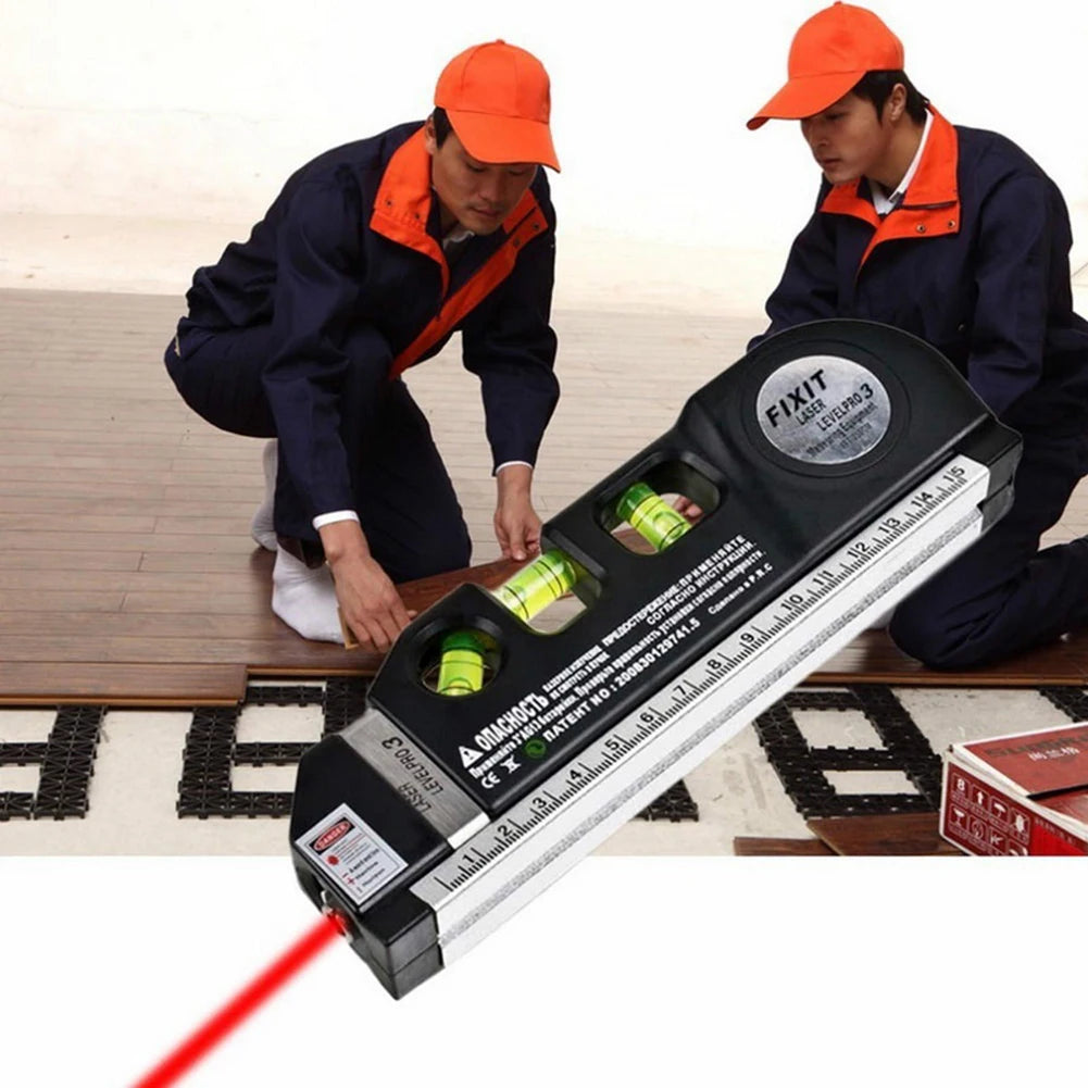 Multipurpose Laser Level with Measuring Tape & Rulers
