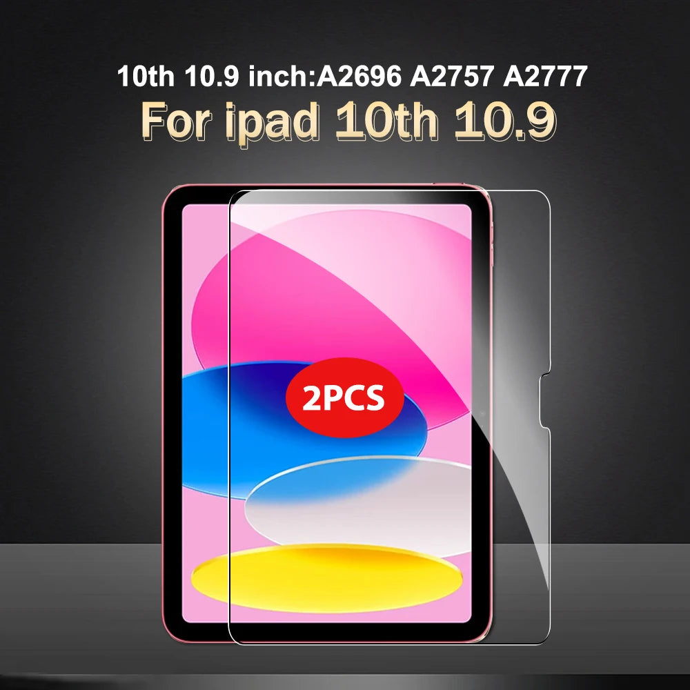 2-Pack Tempered Glass Screen Protector for iPad