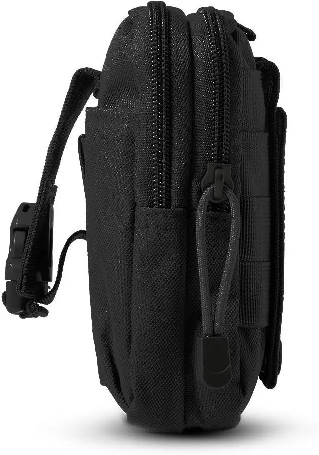 Heavy-Duty Tactical Utility Pouch with MOLLE Straps & Carabiner